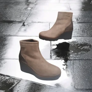 Calzaro Botas Y Botines Mujer | Botín Mujer Membrana Impermeable 9040 Water Proof Taupe
