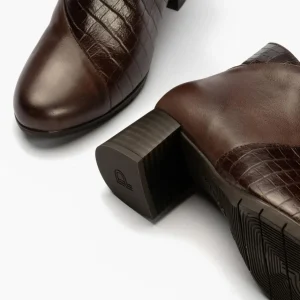 Calzaro Confort | Botín tacón combinado 1044 bicolor marrón
