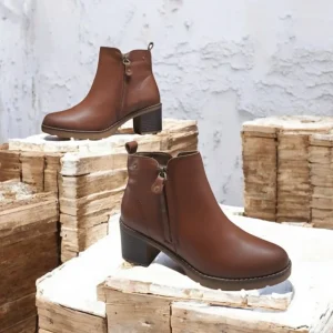 Calzaro Confort | Botas Y Botines Mujer | Botín Tacón Medio 4920 Cuero Cremallera Exterior