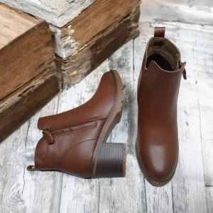 Calzaro Confort | Botas Y Botines Mujer | Botín Tacón Medio 4920 Cuero Cremallera Exterior