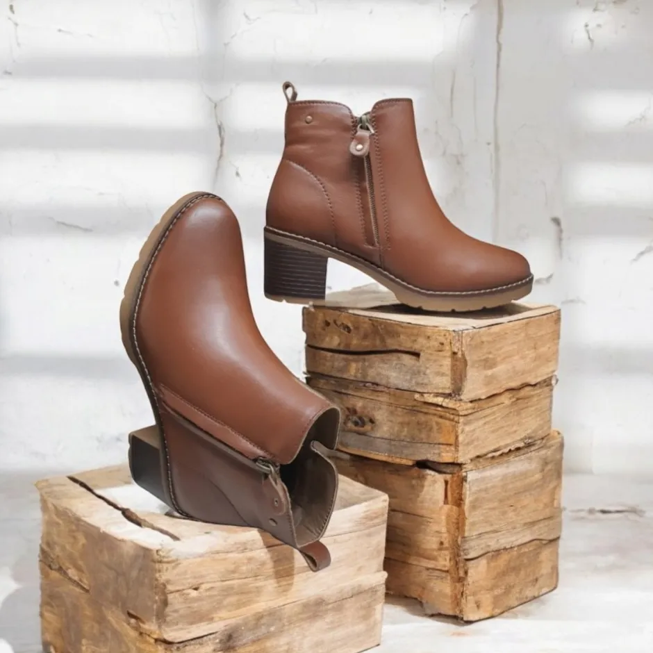botn_tacn_medio__cuero_cr_4.webp Calzaro Confort | Botas Y Botines Mujer | Botín Tacón Medio 4920 Cuero Cremallera Exterior