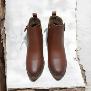 Calzaro Confort | Botas Y Botines Mujer | Botín Tacón Medio 4920 Cuero Cremallera Exterior