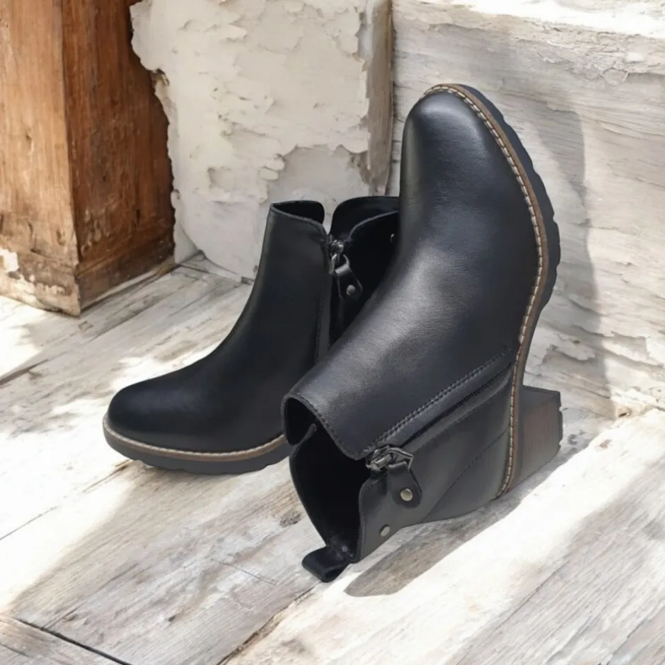 botn_tacn_medio__negro_cr_1.webp Calzaro Confort | Botas Y Botines Mujer | Botín Tacón Medio 4920 Negro Cremallera Exterior