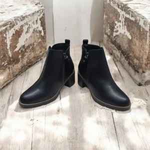 Calzaro Confort | Botas Y Botines Mujer | Botín Tacón Medio 4920 Negro Cremallera Exterior