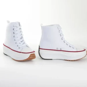 Calzaro Deportivas | Deportiva Bota 878 Blanca Roja