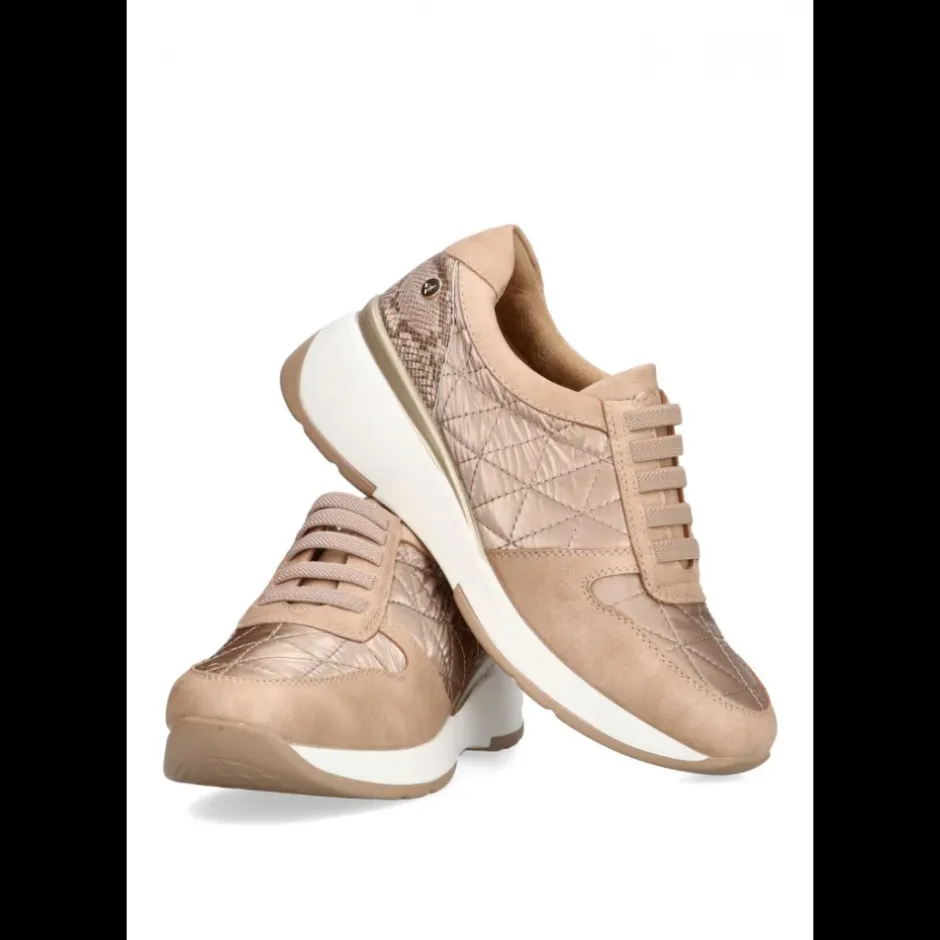 deportivas_acolchadas_con_0.webp Calzaro Deportivas | Confort | Deportivas Acolchadas con Elásticos Mujer Armony Angera 50219 Taupe
