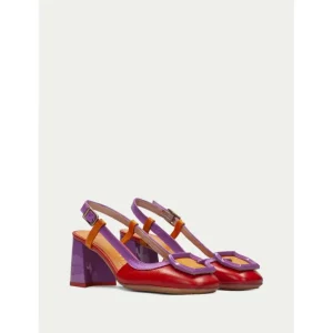 Calzaro Zapatos De Tac贸n | Destalonado 243221 Malta Rojo, Violet, Naranja.