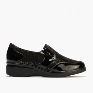 Calzaro Confort | Manoletina con lycra para mujer 10020 color negro