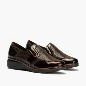 Calzaro Confort | Manoletina con Lycra para mujer 5310 Color Marrón Chocolate