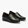Calzaro Confort | Manoletinas 1602 Confort Lucido/Boa/Charol Negro