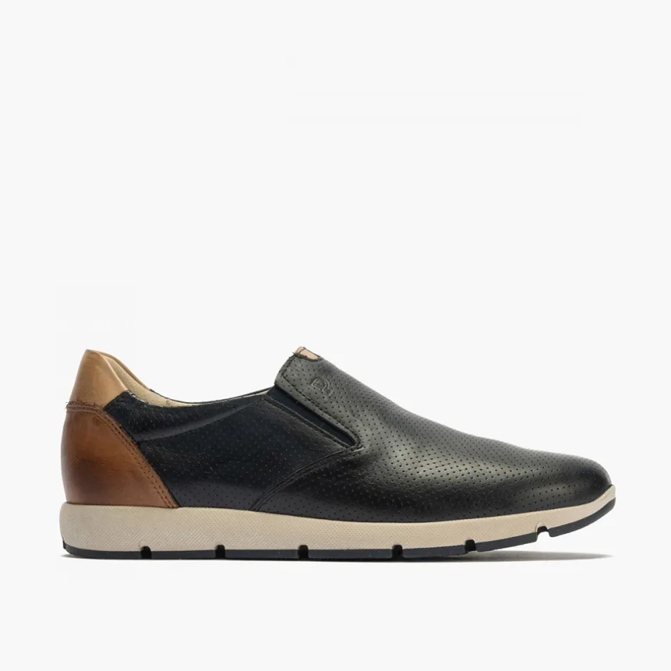 manoletinas_hombre__slip__1.webp Calzaro Mocasines | Manoletinas Hombre 4053 Slip on Piel Picaditos Azul Marino