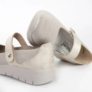 Calzaro Confort | Merceditas Confort Elástico Mujer 23463 Beige