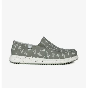 Calzaro Mocasines | Deportivas Casual | Mocasin Slip On Bones Kaki Blanco.