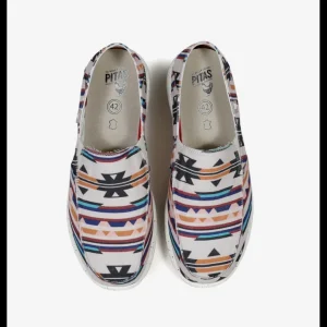 Calzaro Mocasines | Deportivas Casual | Mocasin Slip On Mundaka Etnico Blanco.