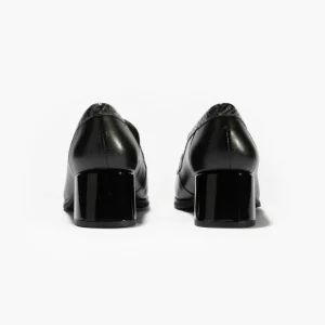 Calzaro Confort | Mocasines 1682 con Tacón Medio Lucido/Zimba Negro