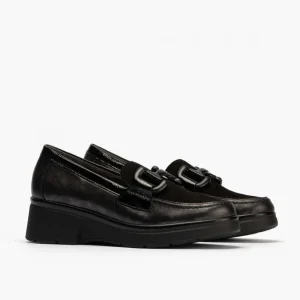 Calzaro Mocasines | Confort | Mocasín Adorno de Mujer 10050 Color Negro.