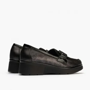 Calzaro Mocasines | Confort | Mocasín Adorno de Mujer 10050 Color Negro.