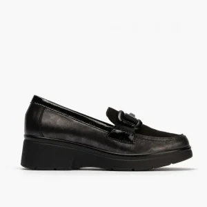 Calzaro Mocasines | Confort | Mocasín Adorno de Mujer 10050 Color Negro.
