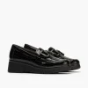 Calzaro Mocasines | Confort | Mocasín Coco Adorno de Mujer 10053 Color Negro.
