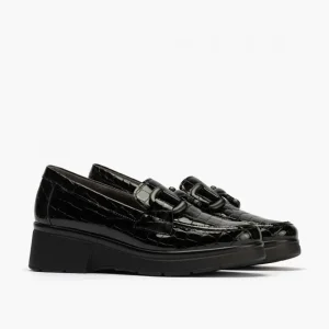 Calzaro Mocasines | Confort | Mocasín Coco Adorno de Mujer 10053 Color Negro.