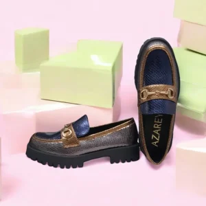 Calzaro Mocasines | Casual | Mocasín de Charol 459H771 en Plomo y Azul