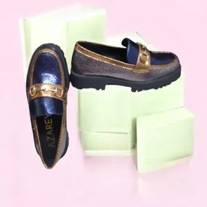 Calzaro Mocasines | Casual | Mocasín de Charol 459H771 en Plomo y Azul