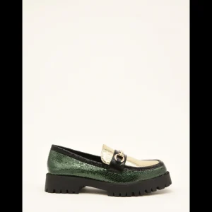 Calzaro Mocasines | Casual | Mocasín de Charol 459H771 en Verde y Dorado