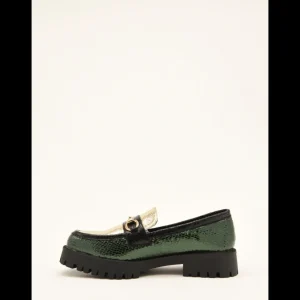 Calzaro Mocasines | Casual | Mocasín de Charol 459H771 en Verde y Dorado