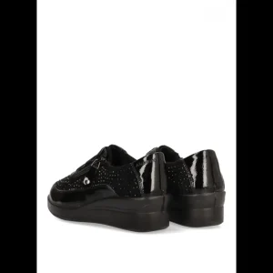 Calzaro Confort | MocasínBrillos Elásticos Mujer Armony 60008 Negro
