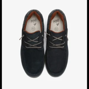Calzaro Zapatos Con Cordones | Deportivas Casual | Náutico Omi Azul Marino.