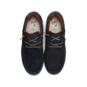 Calzaro Zapatos Con Cordones | Deportivas Casual | Náutico Omi Azul Marino.