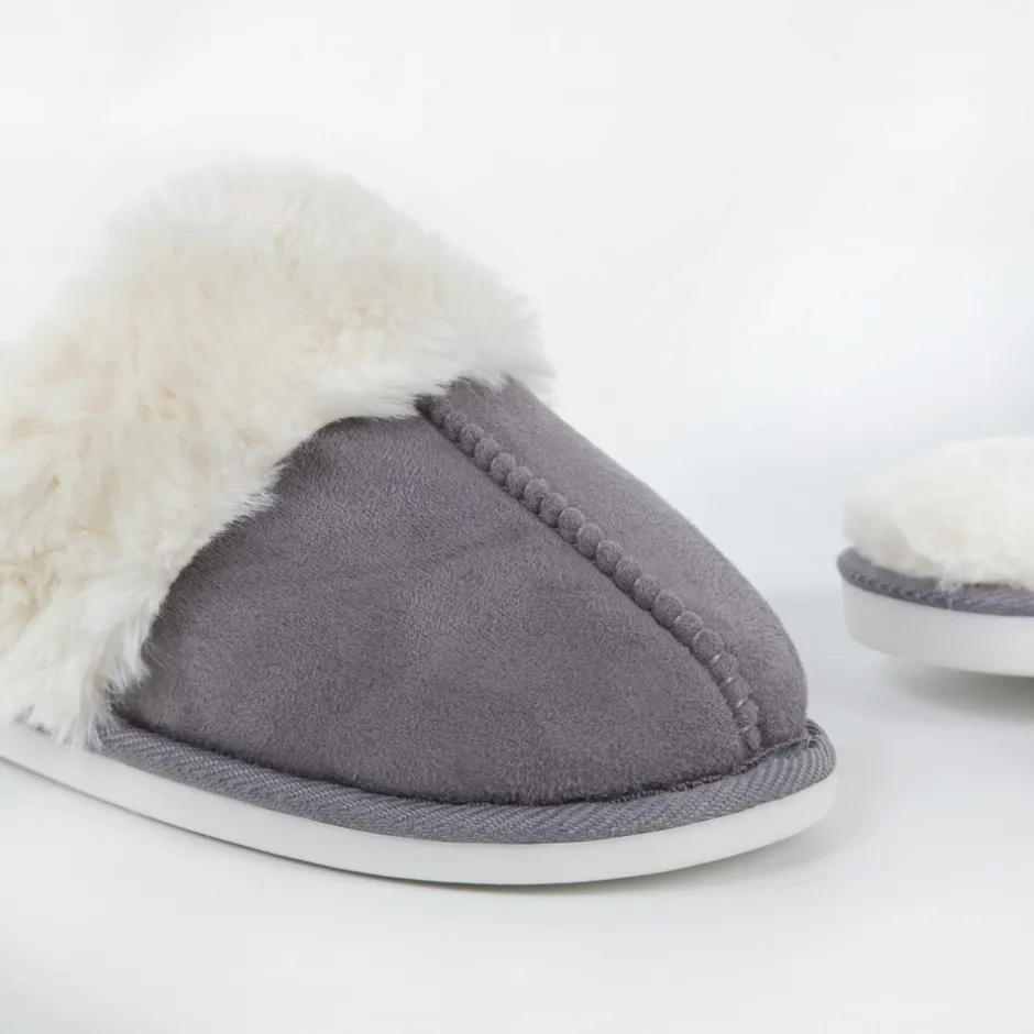 pantufla_casa_pelo__gris_4.webp Calzaro Pantuflas | Pantufla Casa Pelo 912 Gris