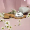 Calzaro Sandalias | Pinkie Sandalia Taconin Bajo 3752 Oro.