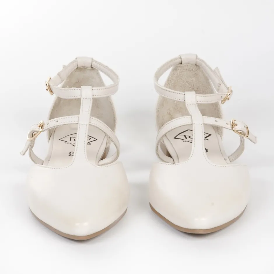 sabrina_abierta_piel_hebi_1.webp Calzaro Bailarinas | Mocasines | Sabrina Abierta Piel Hebillas 23334 Hielo