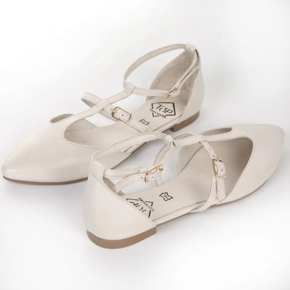 sabrina_abierta_piel_hebi_3.webp Calzaro Bailarinas | Mocasines | Sabrina Abierta Piel Hebillas 23334 Hielo