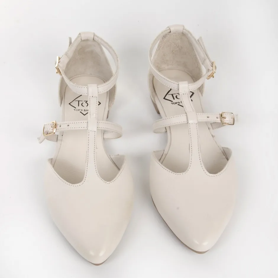 sabrina_abierta_piel_hebi_7.webp Calzaro Bailarinas | Mocasines | Sabrina Abierta Piel Hebillas 23334 Hielo