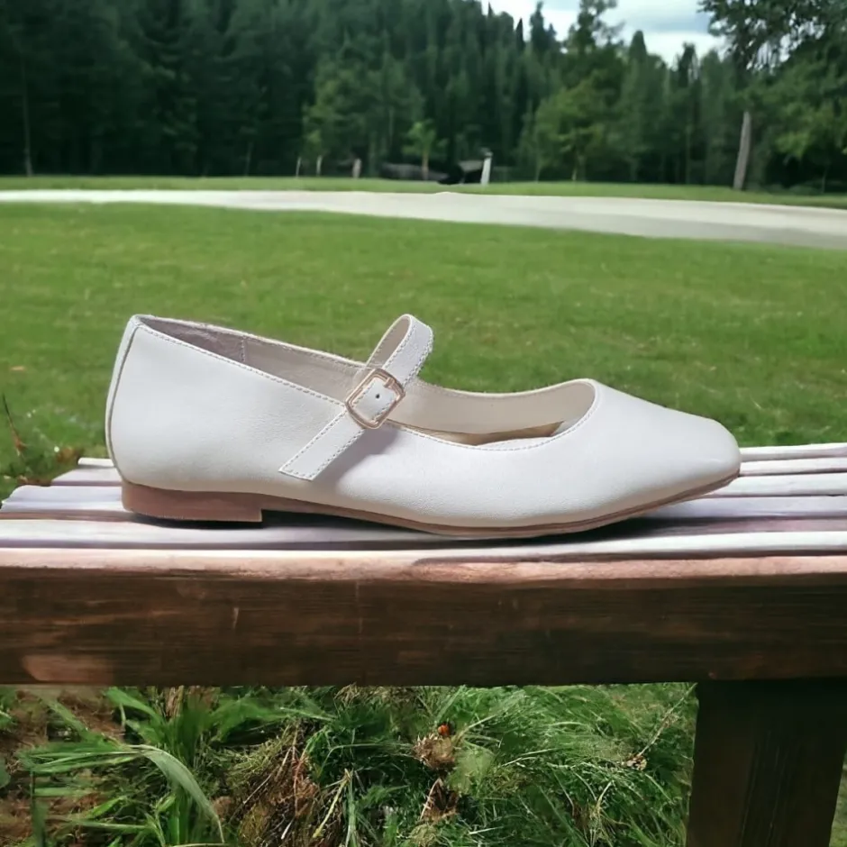 sabrina_piel_mercedes_heb_0.webp Calzaro Bailarinas | Mocasines | Sabrina Piel Mercedes Hebilla 24402 Bone Blanco Hielo.