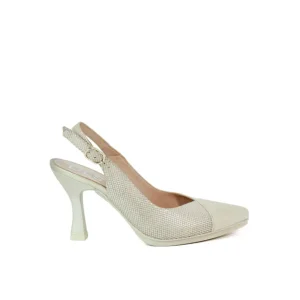 Calzaro Zapatos De Tac贸n | Salón Destalonado Tacón Sami 2 Combinado Champán Oro