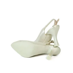 Calzaro Zapatos De Tac贸n | Salón Destalonado Tacón Sami 2 Combinado Champán Oro
