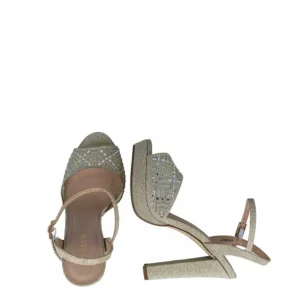 Calzaro Zapatos De Tac贸n | Sandalia 23685 Cassiopeia Glitter Oro