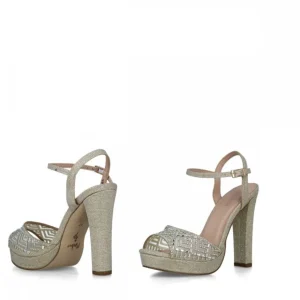 Calzaro Zapatos De Tac贸n | Sandalia 23685 Cassiopeia Glitter Oro