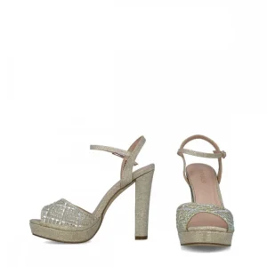 Calzaro Zapatos De Tac贸n | Sandalia 23685 Cassiopeia Glitter Oro