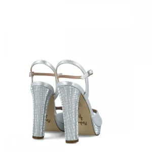 Calzaro Zapatos De Tac贸n | Sandalia 23709 Corona Australis Plata