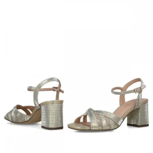 Calzaro Zapatos De Tac贸n | Sandalia 23708 Corona Australis Oro