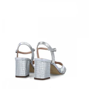 Calzaro Zapatos De Tac贸n | Sandalia 23708 Corona Australis Plata