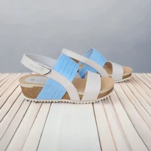 Calzaro Sandalias Bios | Sandalia 5811 en Cielo y Gris.