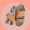 Calzaro Sandalias Bios | Sandalia 5811 en Naranja y Beige.