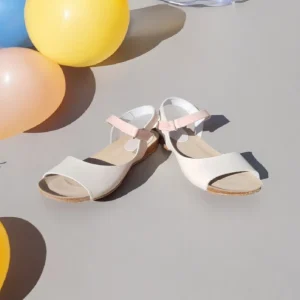 Calzaro Sandalias Bios | Sandalia 4458 Gris Rosa Salmón.