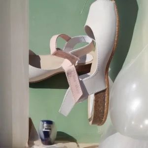 Calzaro Sandalias Bios | Sandalia 4458 Gris Rosa Salmón.