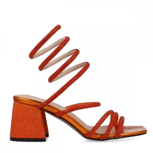 Calzaro Zapatos De Tac贸n | Zapatos De Tac贸n | Sandalia 23786 Minor Naranja